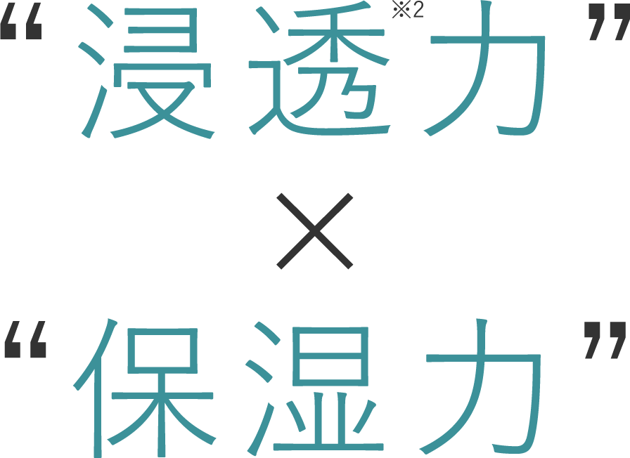 浸透力x保湿力